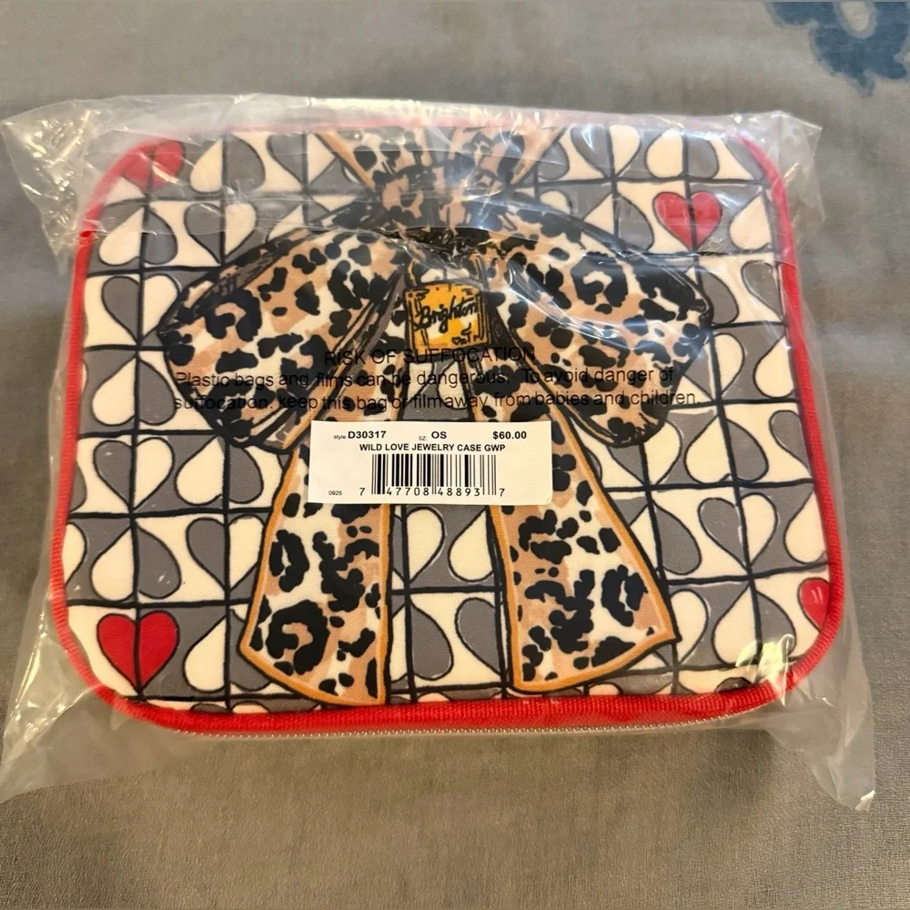 Brighton Wild Love Cosmetic Bag - Red, Black, Tan - Picture 7 of 7